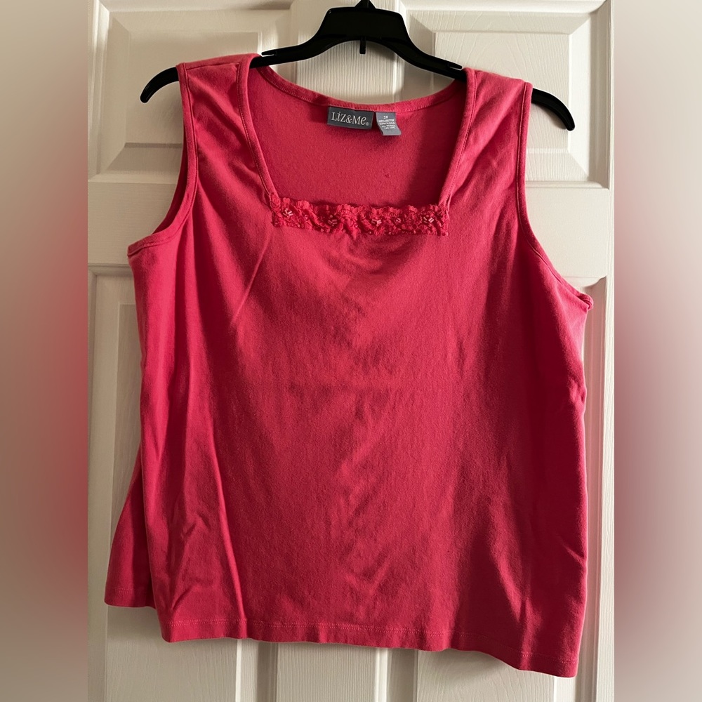 Liz & Me, 3X Tank Top, beautiful Raspberry color